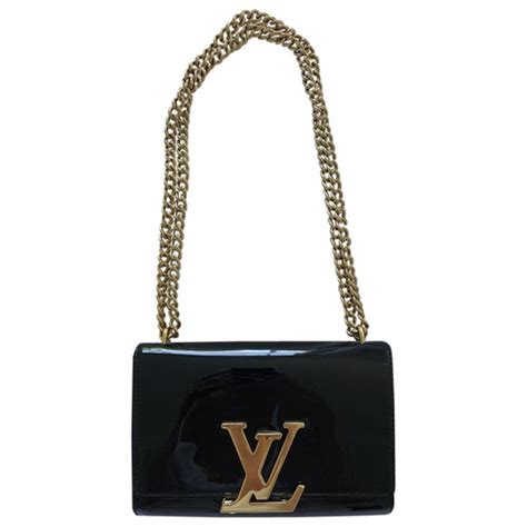 black patent louis vuitton clutch bag